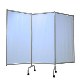 3-Panel Elite Privacy Screen, Surecheck Light Blue