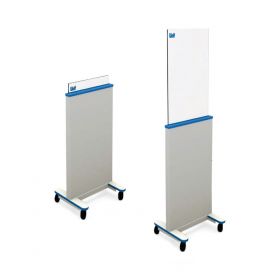 Mobile X-ray Barrier, 28" Wide Panel, 45.25"-74" Adjustable Height