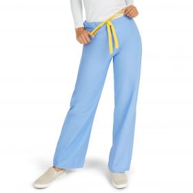 AngelStat Unisex Reversible Scrub Pants with Drawstring Waist, Ceil Blue, Size 4XL, Medline Color Coding