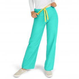 AngelStat Unisex Reversible Scrub Pants with Drawstring Waist, Jade, Size M, Medline Color Code