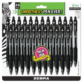 1.0 mm Medium Point Z-Grip Retractable Ballpoint Pens, Black