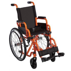Ziggo Wheelchair,Lightweight Folding, 12", Orange
