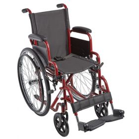 Ziggo Wheelchair,Lightweight Folding, 14", Red