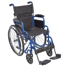 Ziggo Wheelchair, Lightweight Folding, 16", Blue