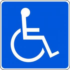 Eco Parking Sign, Handicapped Icon, Aluminum, 12" W x 12" H