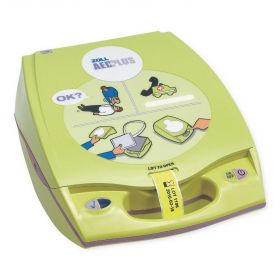 AED Plus Semi-Automated Defibrillator with 1 Set of Adult Pads, Battery, and Wall Cabinet