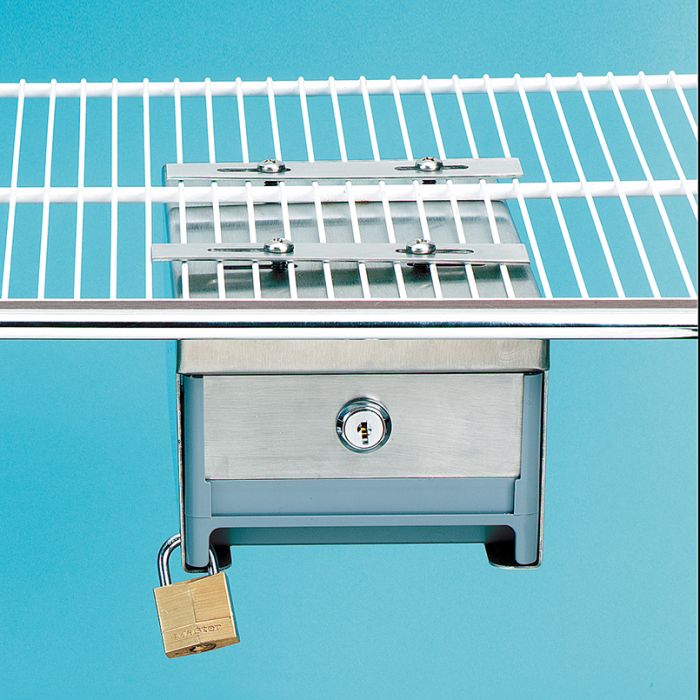 Item 3725 - Locking Refrigerator Box, Gray Drawer/Stainless Steel