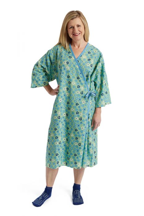 Agarwals Unisex Patient Gown Front Open Overlap Green Checks XXXL: Buy  packet of 1.0 Unit at best price in India | 1mg
